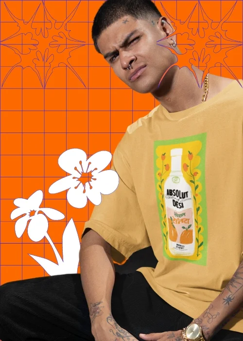 overszied tshirt with black men