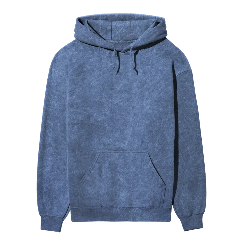 Acid Wash Blue Hoodie (Super Sale)