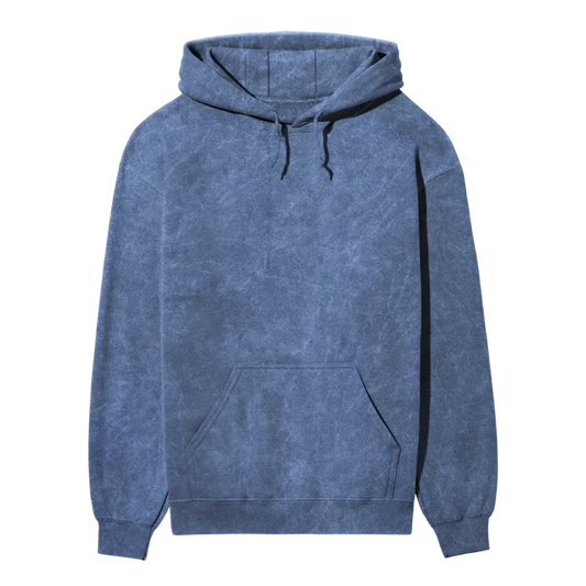 Acid Wash Blue Hoodie (Super Sale)