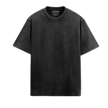 Acid Wash Plain Black Oversized