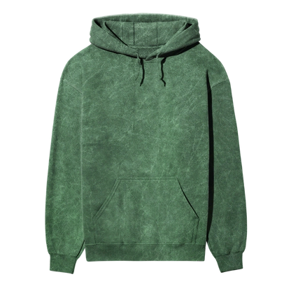 Acid Wash Plain Green Hoodie (Super Sale)