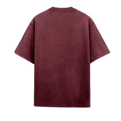 Acid Wash Plain Maroon - Oversized