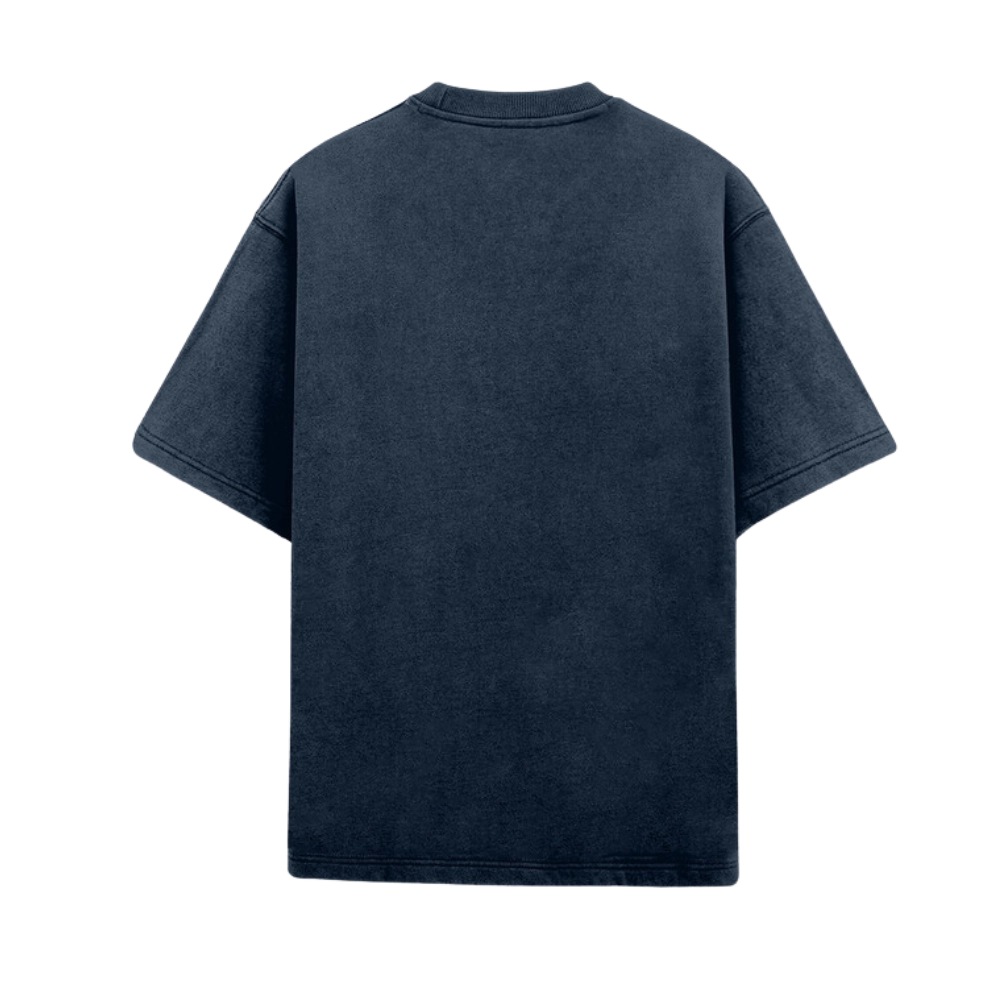 Acid Wash Plain Navy Blue - Oversized