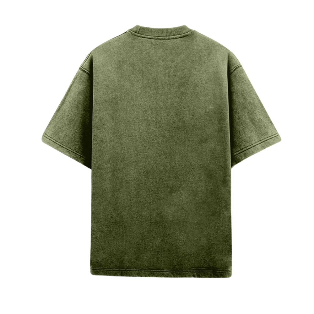 Acid Wash Plain Olive Green