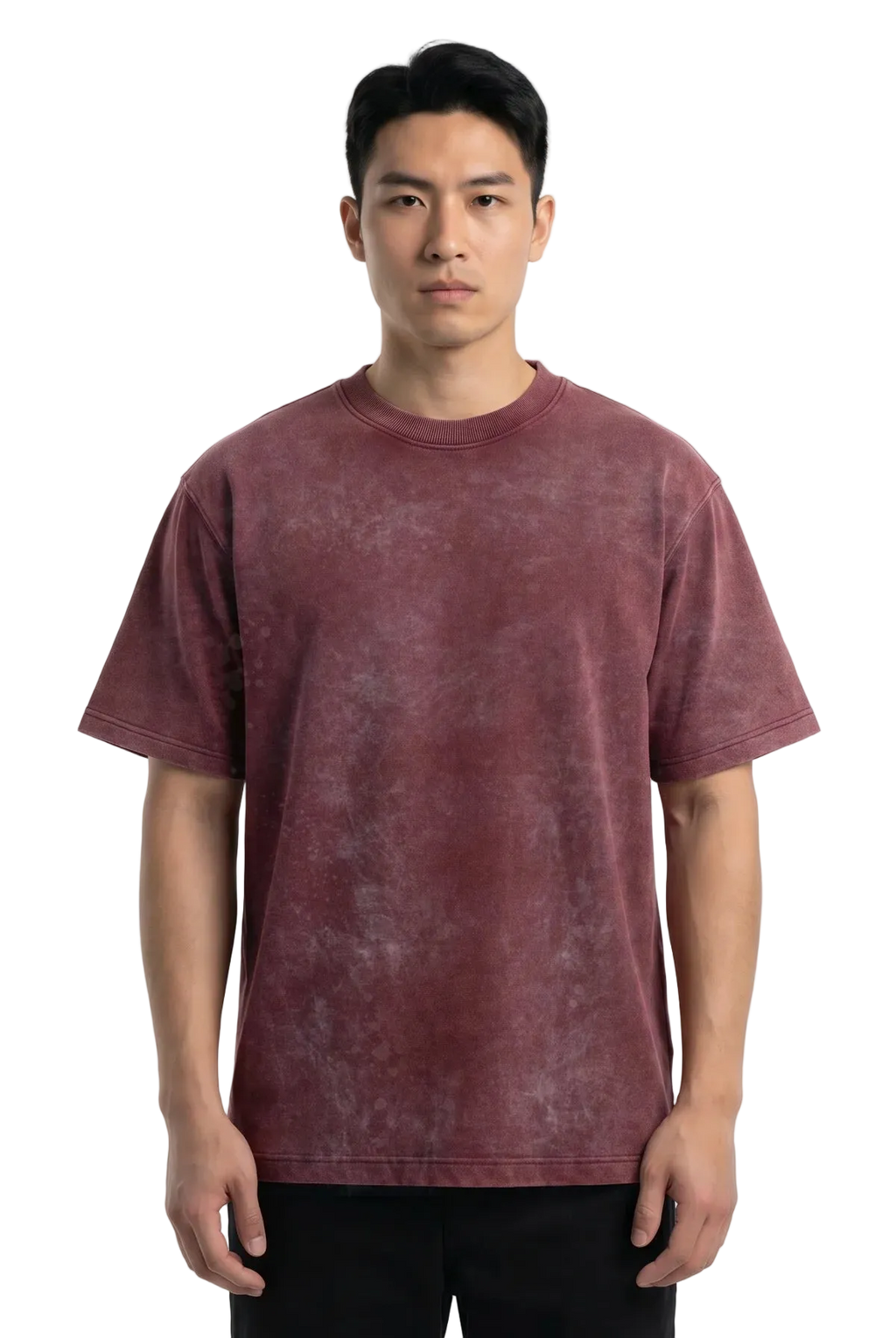 Acid Wash Plain Maroon