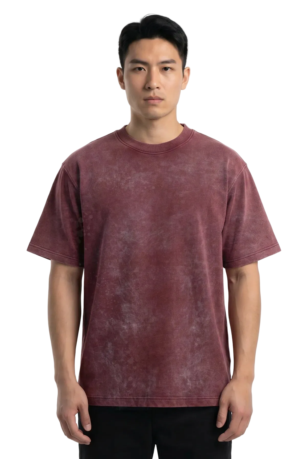 Acid Wash Plain Maroon - Oversized