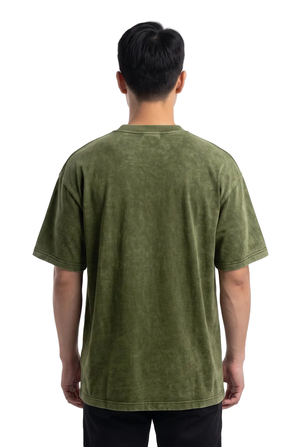 Acid Wash Plain Olive Green