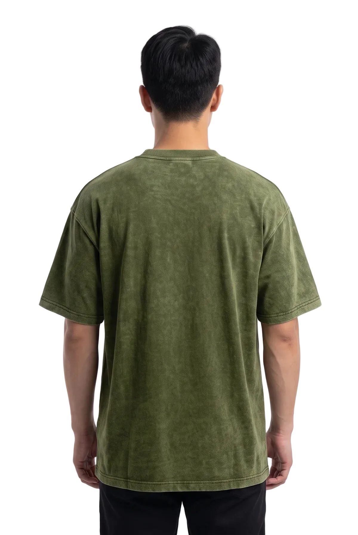 Acid Wash Plain Olive Green